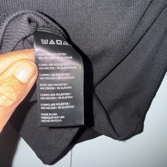 Free People Beach Daphne Square Neck Black Crop Top - Picture 7 of 7